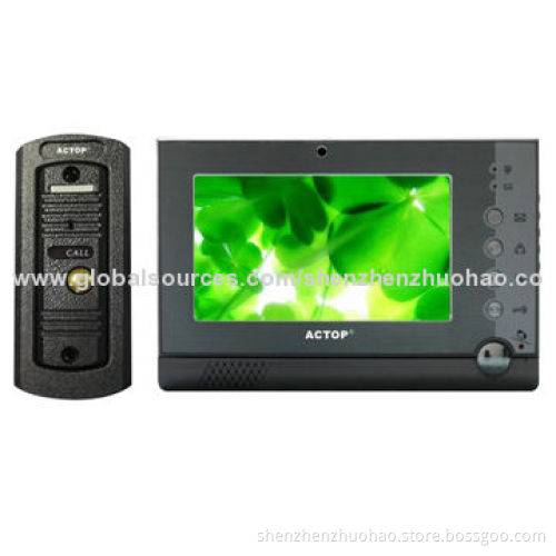 Motion Detector 7-inch TFT Take Photo and Video Record Wired Door Phone with 2 Screens